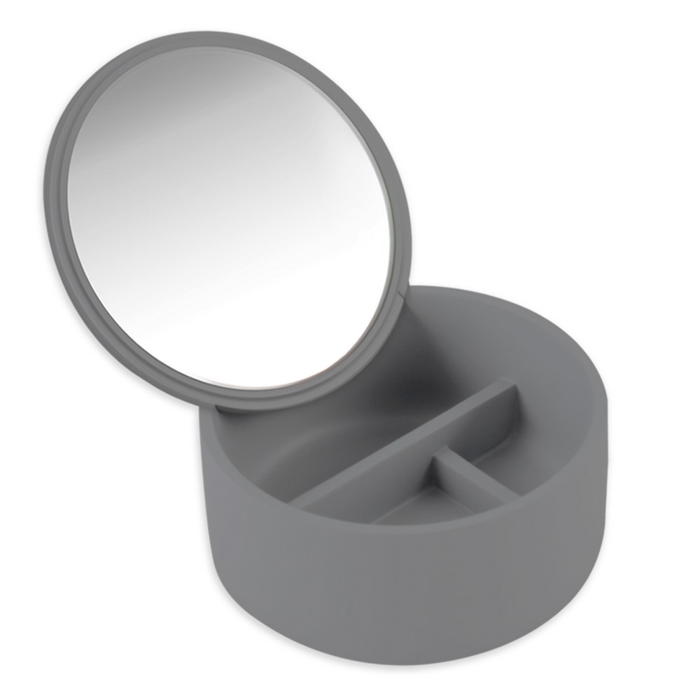 grey storage box with mirror-AWD02091466